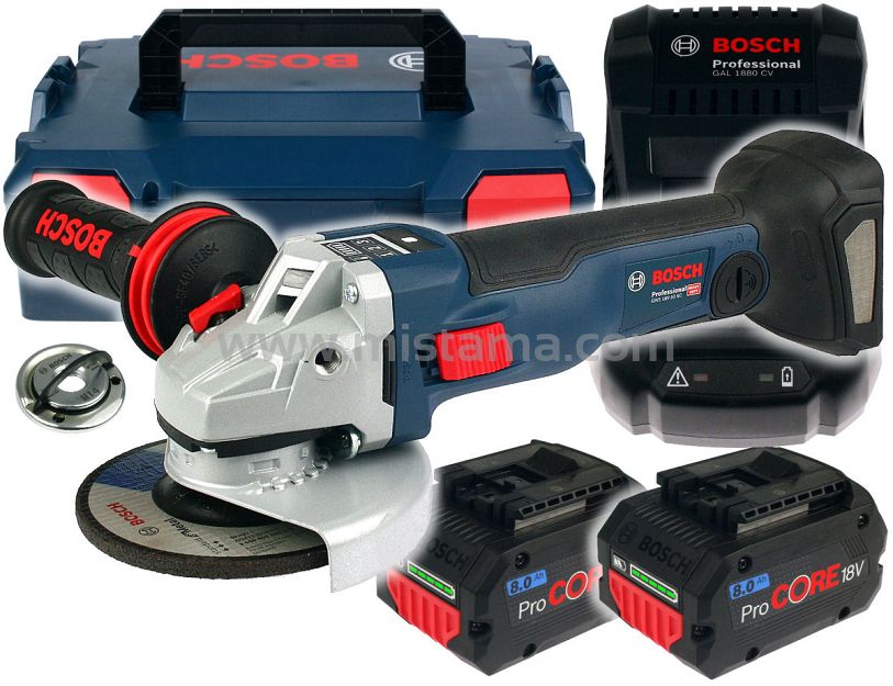 Szlifierka kątowa GWS 18V-10 SC BOSCH 2x8,0Ah L-BOXX