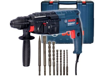 Młotowiertarka GBH 240 BOSCH + walizka + 8 wierteł i dłut