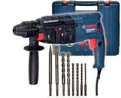 Młotowiertarka GBH 240 BOSCH + walizka + 8 wierteł i dłut