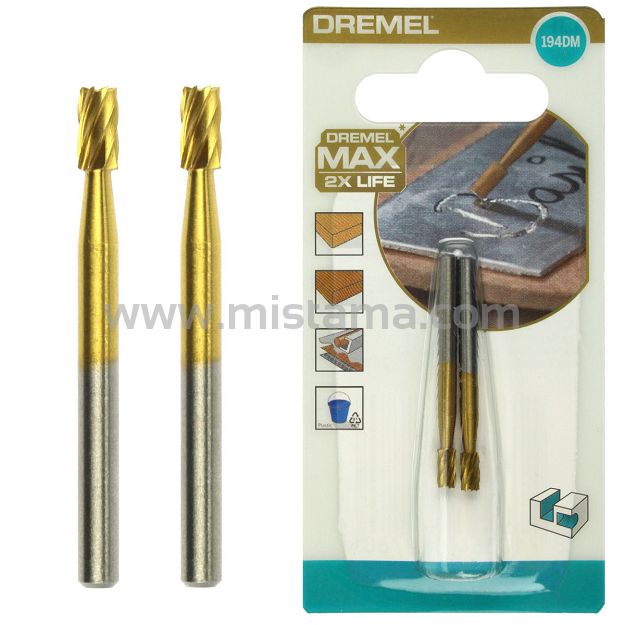 Frez szybkotnący walec 3,2mm 194DM DREMEL MAX (2 sztuki)