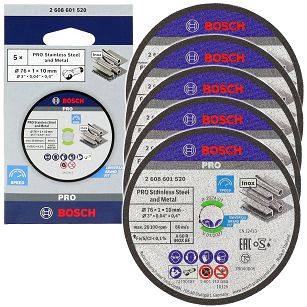Tarcza korundowa 76mm/1,0mm BOSCH (do GWS 12V-76) - 5 sztuk