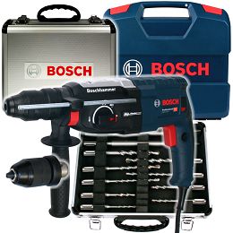 Młotowiertarka GBH 2-28 F BOSCH + walizka + 11 wierteł i dłut