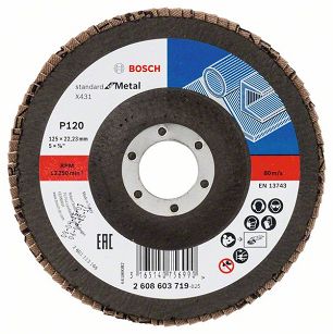 Tarcza listkowa X431 do metalu 125mm GR.120 BOSCH (płaska)