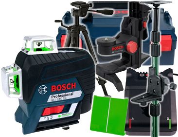 Laser GLL 3-80 CG BOSCH L-BOXX + statyw + uchwyt BM 1 + tyczka TP 320