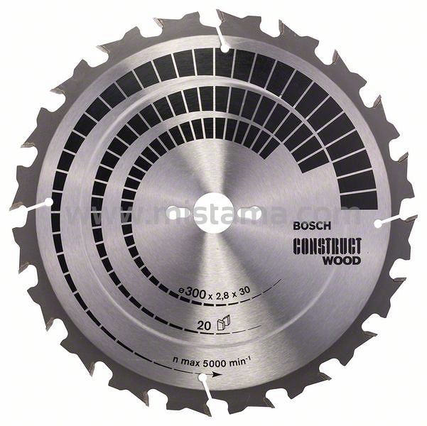 Tarcza pilarska 300/30mm Construct Wood BOSCH (20 zębów)