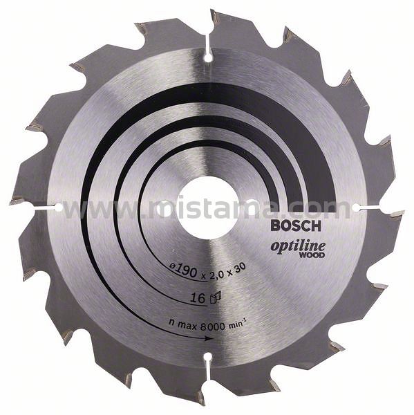 Tarcza pilarska 190/30mm Optiline Wood BOSCH (16 zębów)