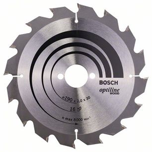 Tarcza pilarska 190/30mm Optiline Wood BOSCH (16 zębów)