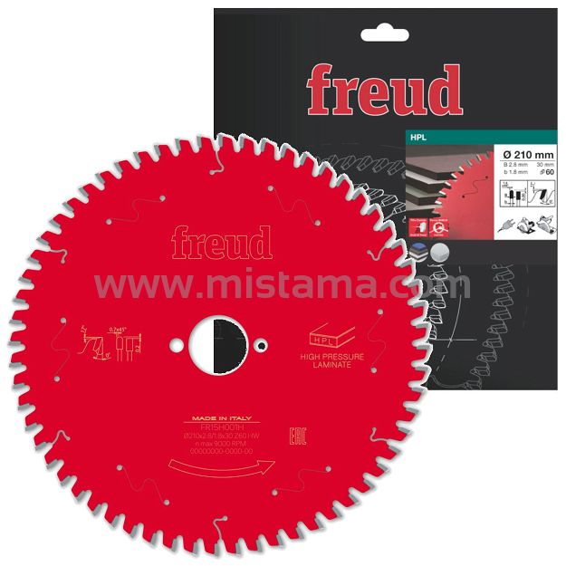 Piła tarcza widiowa 210/30 mm 60 zębów FR15H001H FREUD do płyt HPL, CORIAN, TRESPA