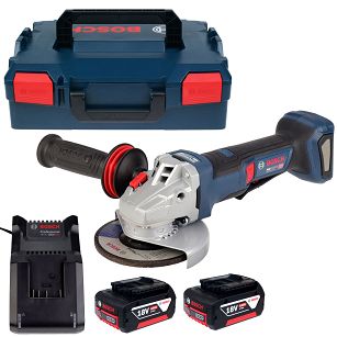 Szlifierka kątowa GWS 18V-11 PS BOSCH L-BOXX 2x4,0Ah z obrotową rękojeścią