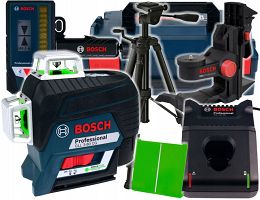 Laser GLL 3-80 CG BOSCH + statyw + uchwyt BM 1 + odbiornik LR7