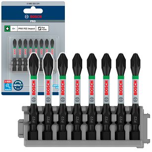 Klinga bit PZ2 55 mm IMPACT BOSCH PRO zestaw 8 szt.