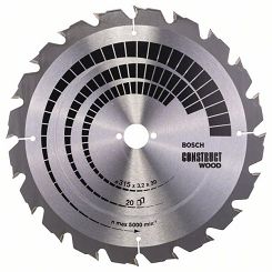 Tarcza pilarska 315/30mm Construct Wood BOSCH (20 zębów)