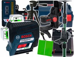 Laser GLL 3-80 CG BOSCH + statyw + uchwyt + tyczka + LR7