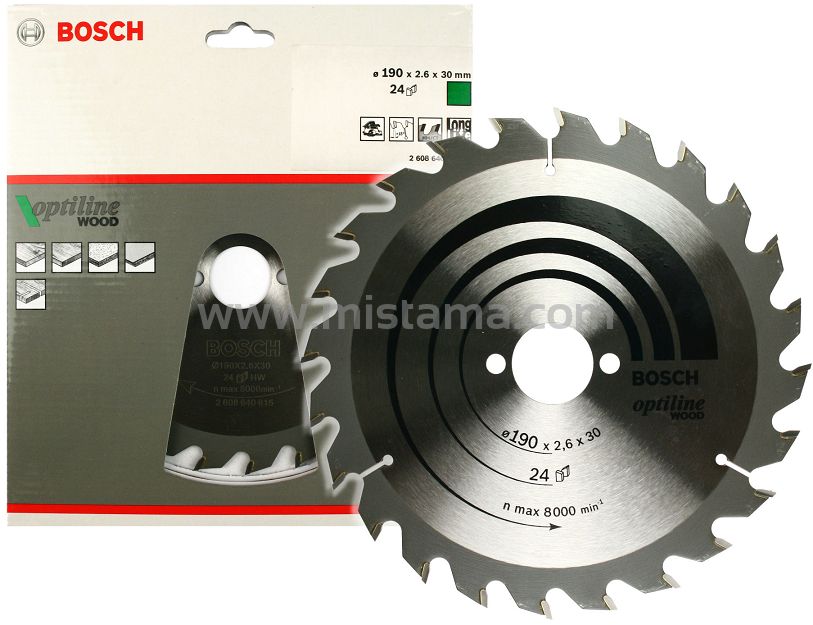 Tarcza pilarska 190/30mm Optiline Wood BOSCH (24 zęby)