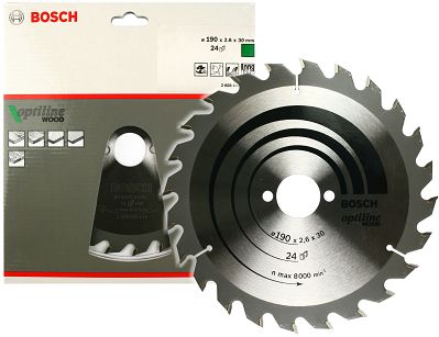 Tarcza pilarska 190/30mm Optiline Wood BOSCH (24 zęby)