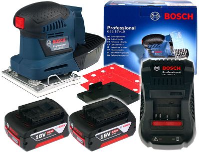 Szlifierka oscylacyjna GSS 18V-10 BOSCH 2x5,0Ah