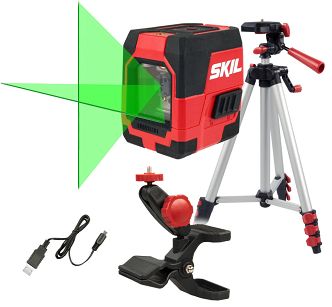 Laser krzyżowy zielony 1912 SKIL + uchwyt + statyw