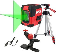 Laser krzyżowy zielony 1912 SKIL + uchwyt + statyw