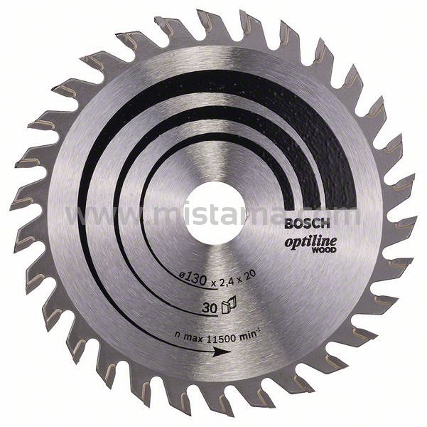 Tarcza pilarska 130/20mm Optiline Wood BOSCH (30 zębów)