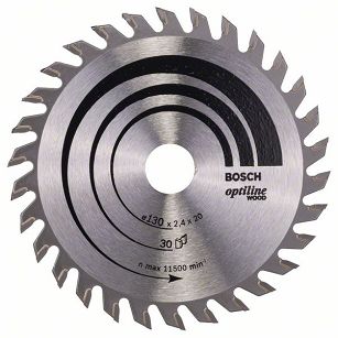 Tarcza pilarska 130/20mm Optiline Wood BOSCH (30 zębów)