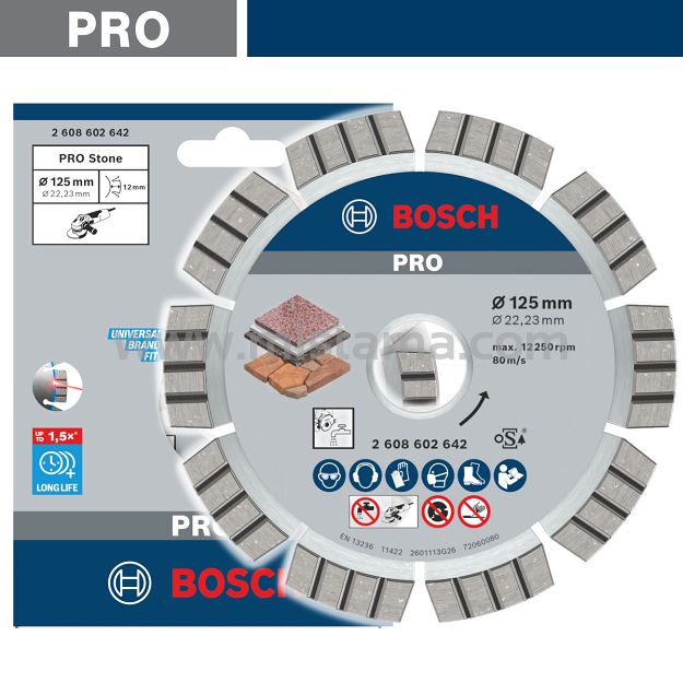 Tarcza diamentowa 125 mm BOSCH PRO (gres, beton zbrojony)