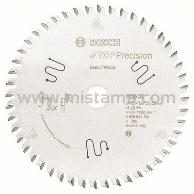 Tarcza pilarska 165/20mm Best for Wood BOSCH (48 zębów)