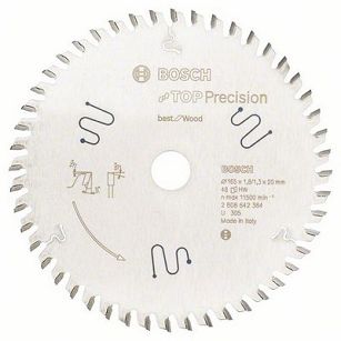 Tarcza pilarska 165/20mm Best for Wood BOSCH (48 zębów)