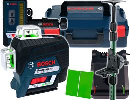 Laser GLL 3-80 CG BOSCH + tyczka TP 320 + odbiornik LR7