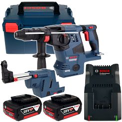 Akumulatorowy młot GBH 18V-28 CF BOSCH + odsysacz GDE 18V-16 L-BOXX 2x6,0Ah