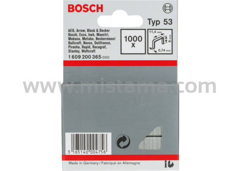 Zszywki 8 mm TYP 53 BOSCH (1000 szt.)