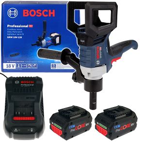 Mieszalnik akumulatorowy 18V 2 biegi GRW 18V-120 BOSCH 2x8,0Ah