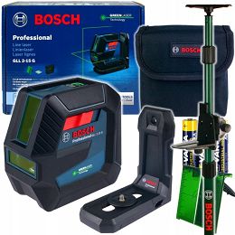 Laser krzyżowy GLL 2-15 G BOSCH + tyczka TP 320