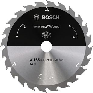 Tarcza pilarska 165/20mm Standard for Wood BOSCH (24 zęby) do pilarek aku