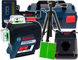 Laser GLL 3-80 CG BOSCH + statyw + odbiornik LR7