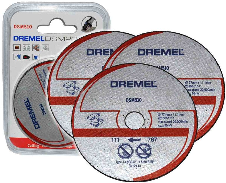 Tarcze do cięcia plastiku i metalu DSM 510 DREMEL (3 sztuki)