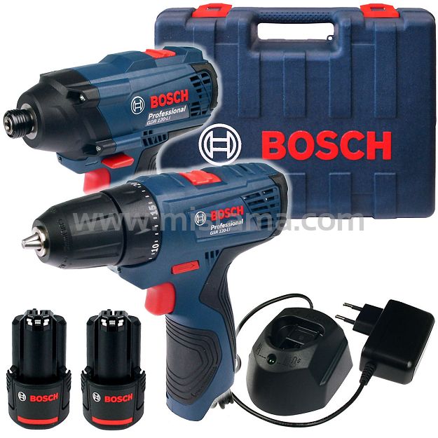 Zestaw GSR 120-LI + GDR 120-LI BOSCH 2x2,0Ah + walizka