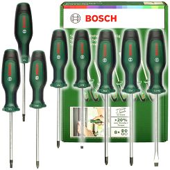 Zestaw 8 różnych wkrętaków ręcznych BOSCH