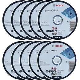 Zestaw 10 tarcz korundowych 125/1,0mm BOSCH (do cięcia metalu i stali)