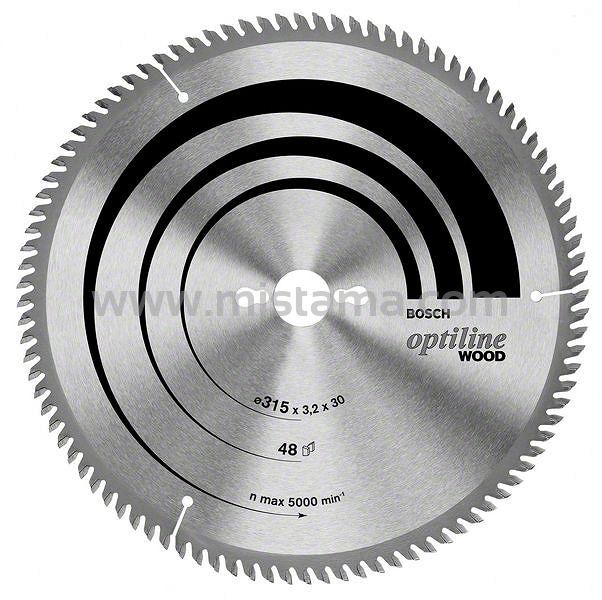 Tarcza pilarska 315/30mm Optiline Wood BOSCH (48 zębów)