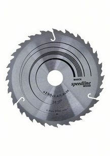Tarcza pilarska 190/30mm Speedline Wood BOSCH (24 zęby)