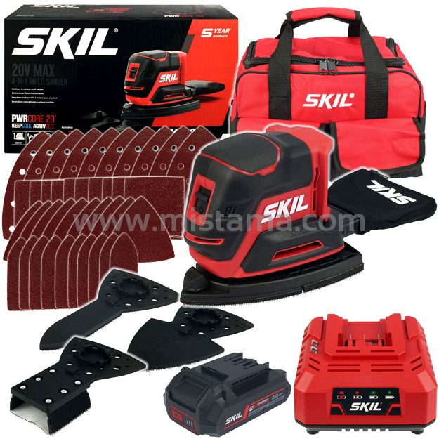 Szlifierka oscylacyjna 3720 4w1 20V SKIL 1x2,0Ah + osprzęt