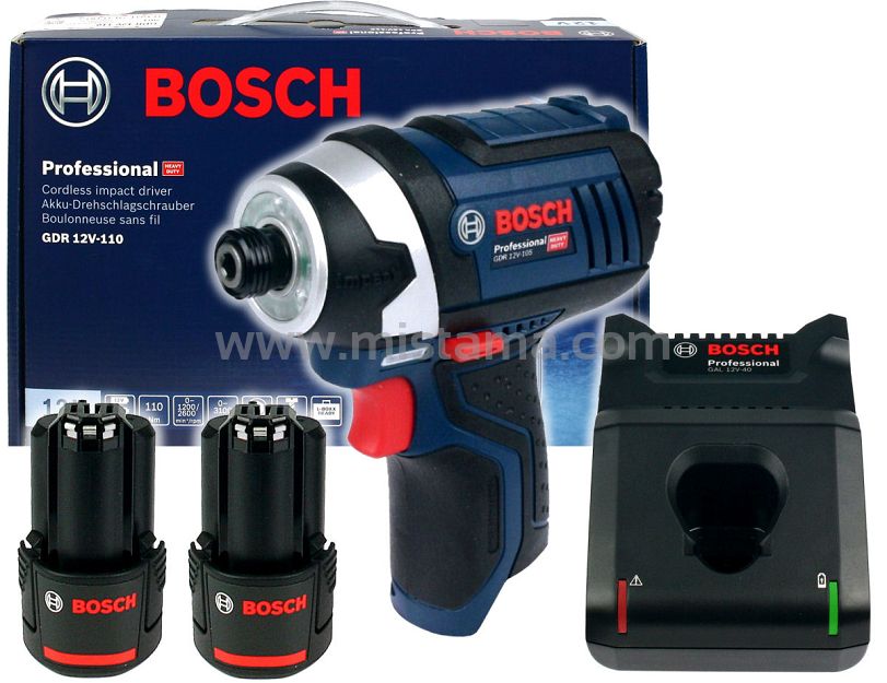 Zakrętarka udarowa GDR 12V-105 BOSCH 2x2,0Ah