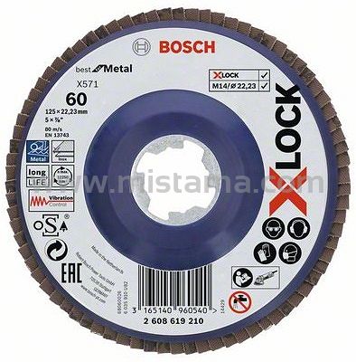 Tarcza listkowa do metalu 125mm GR.60 BOSCH X-LOCK