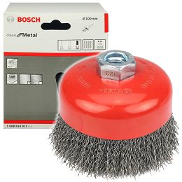 Szczotka druciana garnkowa 100mm BOSCH (gwint M14)