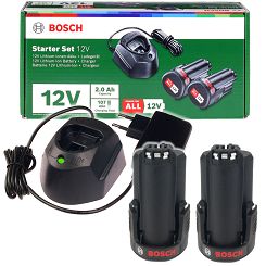 Zestaw startowy ładowarka GAL 1210 CV + 2 akumulatory PBA 12V 2,0Ah BOSCH