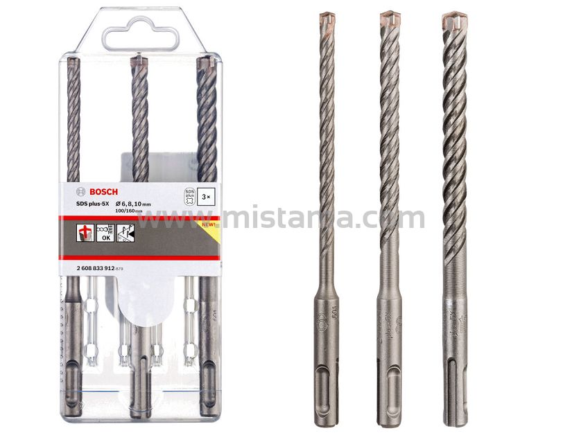 Zestaw 3 wierteł SDS-plus-5X BOSCH