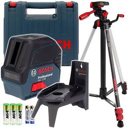 Laser GCL 2-50 BOSCH + uchwyt RM1 + statyw TT 150 + walizka