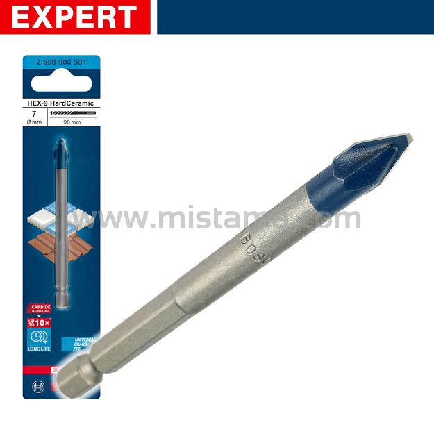 Wiertło do ceramiki i dachówki 7mm HEX-9 BOSCH EXPERT