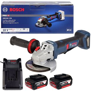 Szlifierka kątowa GWS 18V-11 PS BOSCH 2x5,0Ah z obrotową rękojeścią