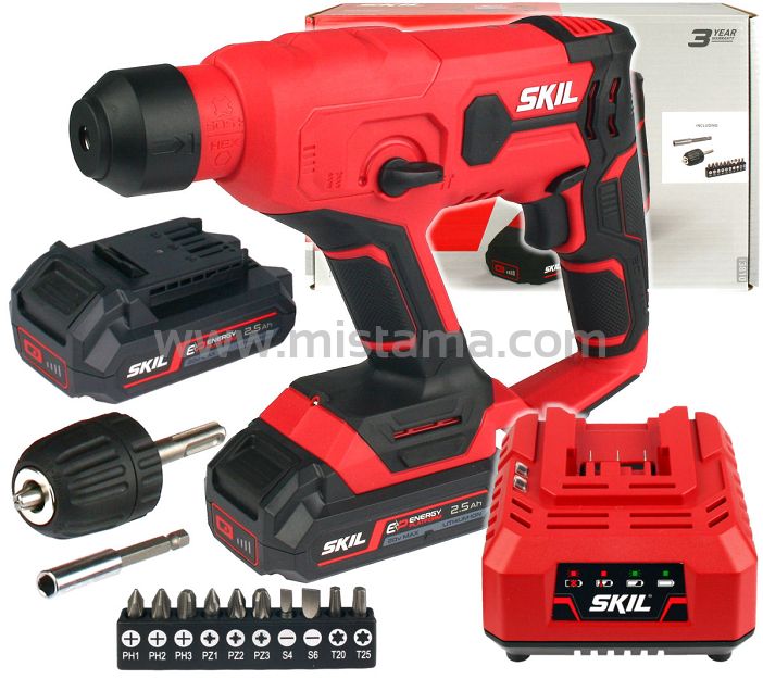 Młotowiertarka SDS-Plus 3810 SKIL 2x2,5Ah